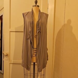 Athleta Gray Draped Sleeveless Top